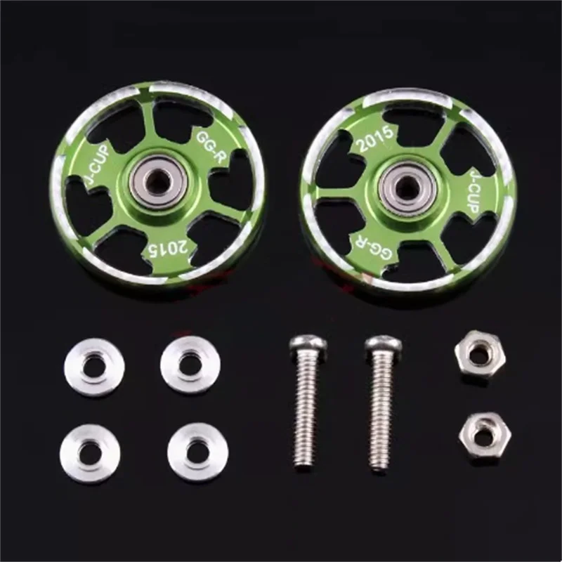 Homemade Tamiya 4WD modified accessories 2015 aluminum alloy lettering hollow guide wheel with gasket screws