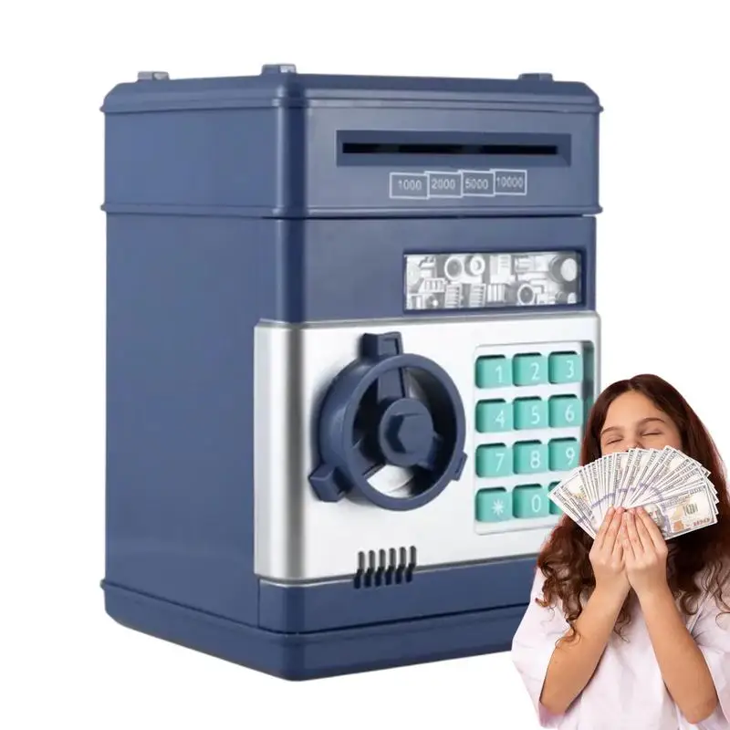 ATM Coin Bank 4-digit Password Electronic Coin Bank 600-coin Or 100 Banknotes Capacity Kids Coin Bank Creative Savings Box