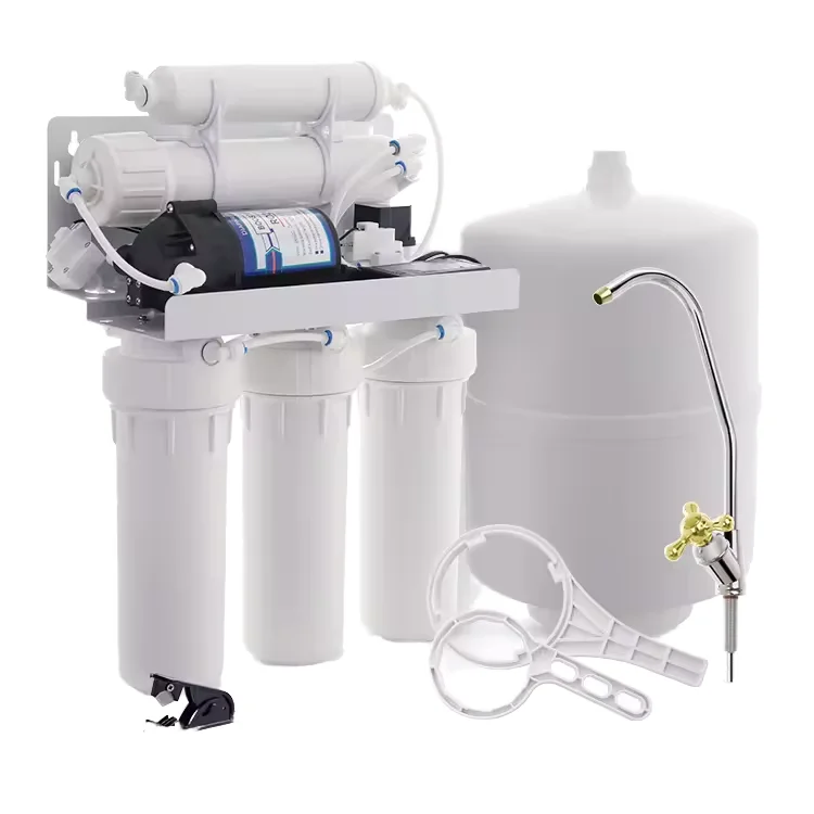 Kitchen Water PurifierCommercial Home Hotel Reverse Osmosis Water Treatment System 5-Level RO Machine Electric Plastic Purifiers