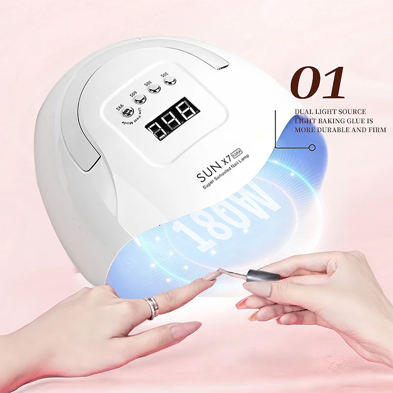 Professional UV LED Nail Curing Lamp - Wireless Rechargeable Portable Tool with Timer for Gel Polish Fast Drying