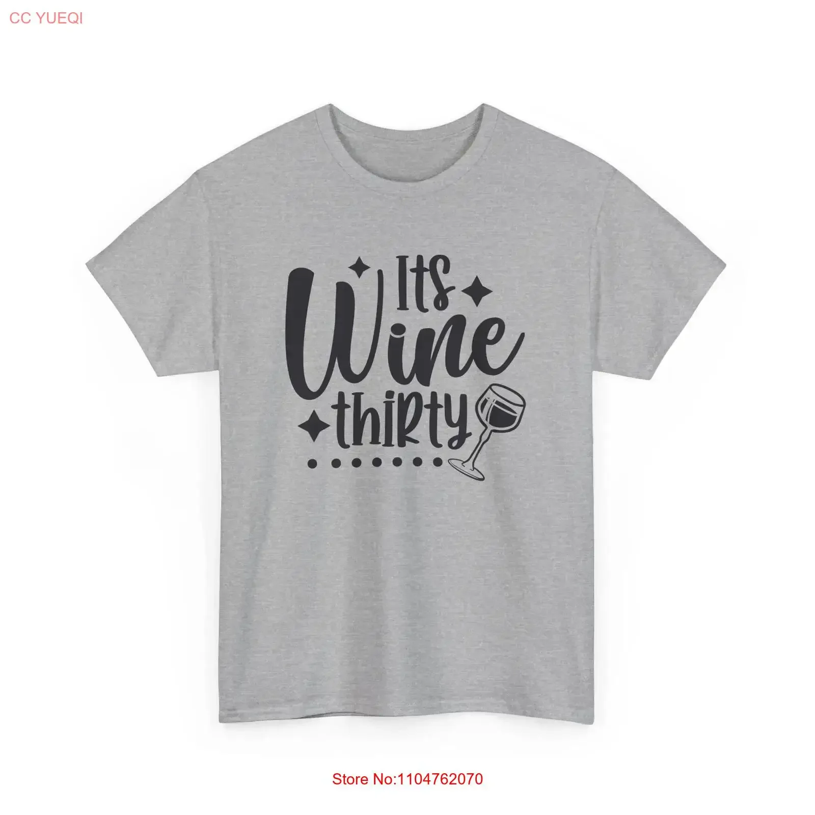 Pure Comedy T Shirt 100 Fun Its wine thirty vintage Washed Top For Everyday Wear Casual Stylish streetwear Breathable