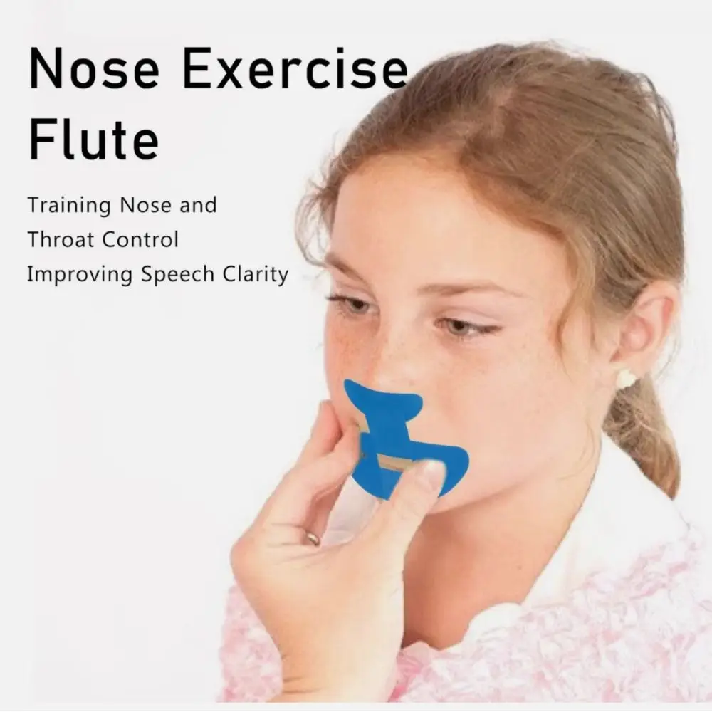 

Plastic Nose Whistle Nasal Breathing Exercises Clarity Improvement Training Nose Flute Pronunciation Trainer