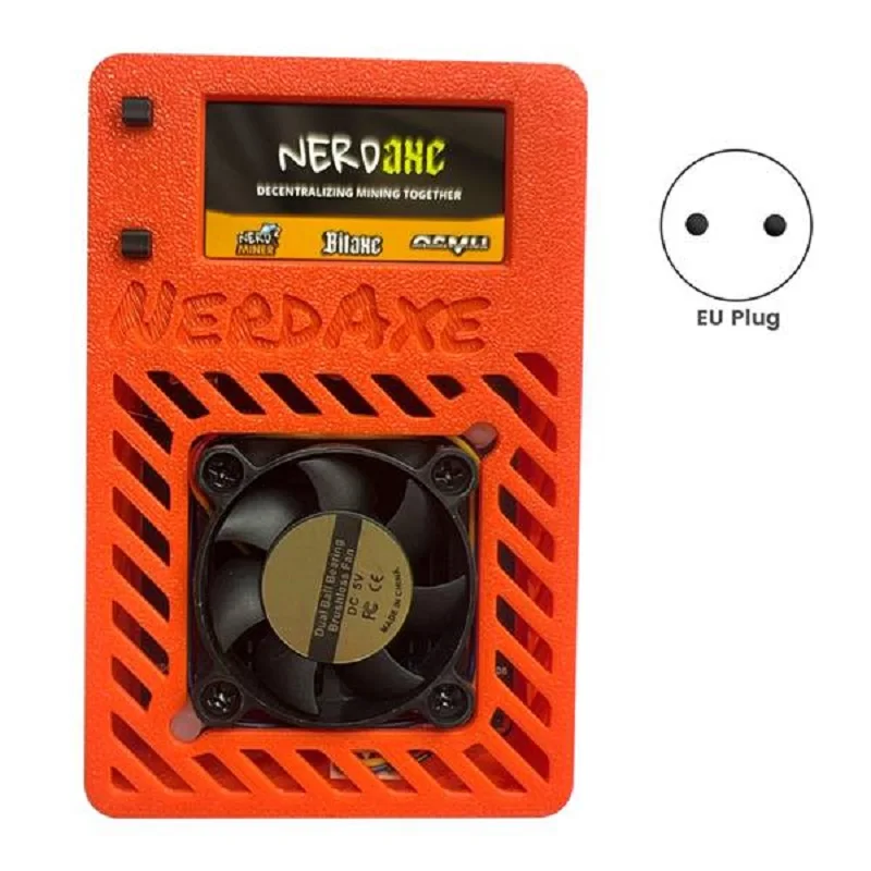 Nerdaxe Mijnwerker Nerdminer 500gh/S S19xp Bm1366 Asic Bitaxe Bitcoin Mini Mijnwerker Met 1.9 Inch Display Eu Plug