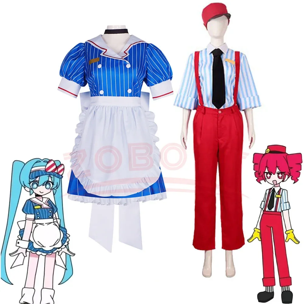 Mesmerizer Miku And Teto Cosplay Costumes Wig Anime Miku Role Play JK Uniform Halloween Carnival Party Dressing For Women