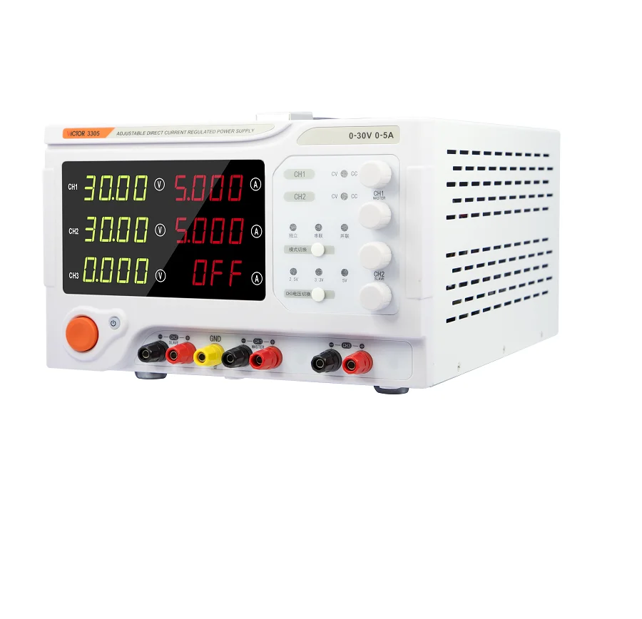 

VICTOR 3305 Desktop DC Power Supply 30V 5A Adjustable Series Connection 60V/3A Parallel 30V/6A Voltage Regulator
