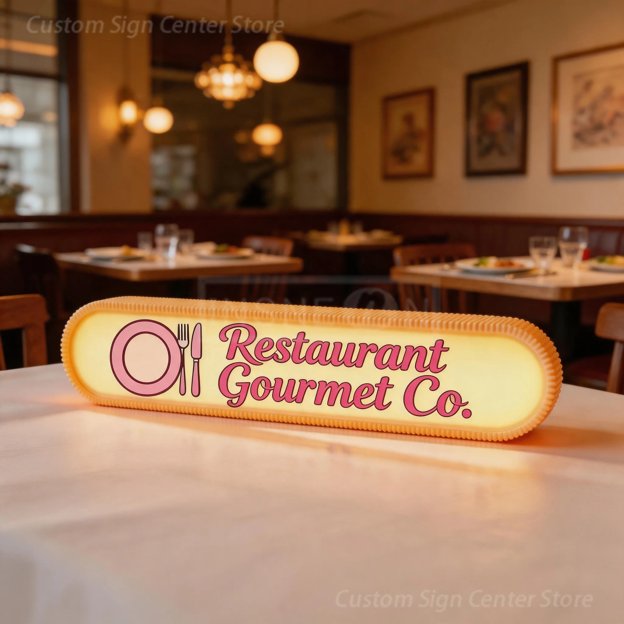 Custom Instagram Gift Lightbox Restaurant Gourmet Co. Personalized Social Media NFC Tags Nightlight for Business Influencers