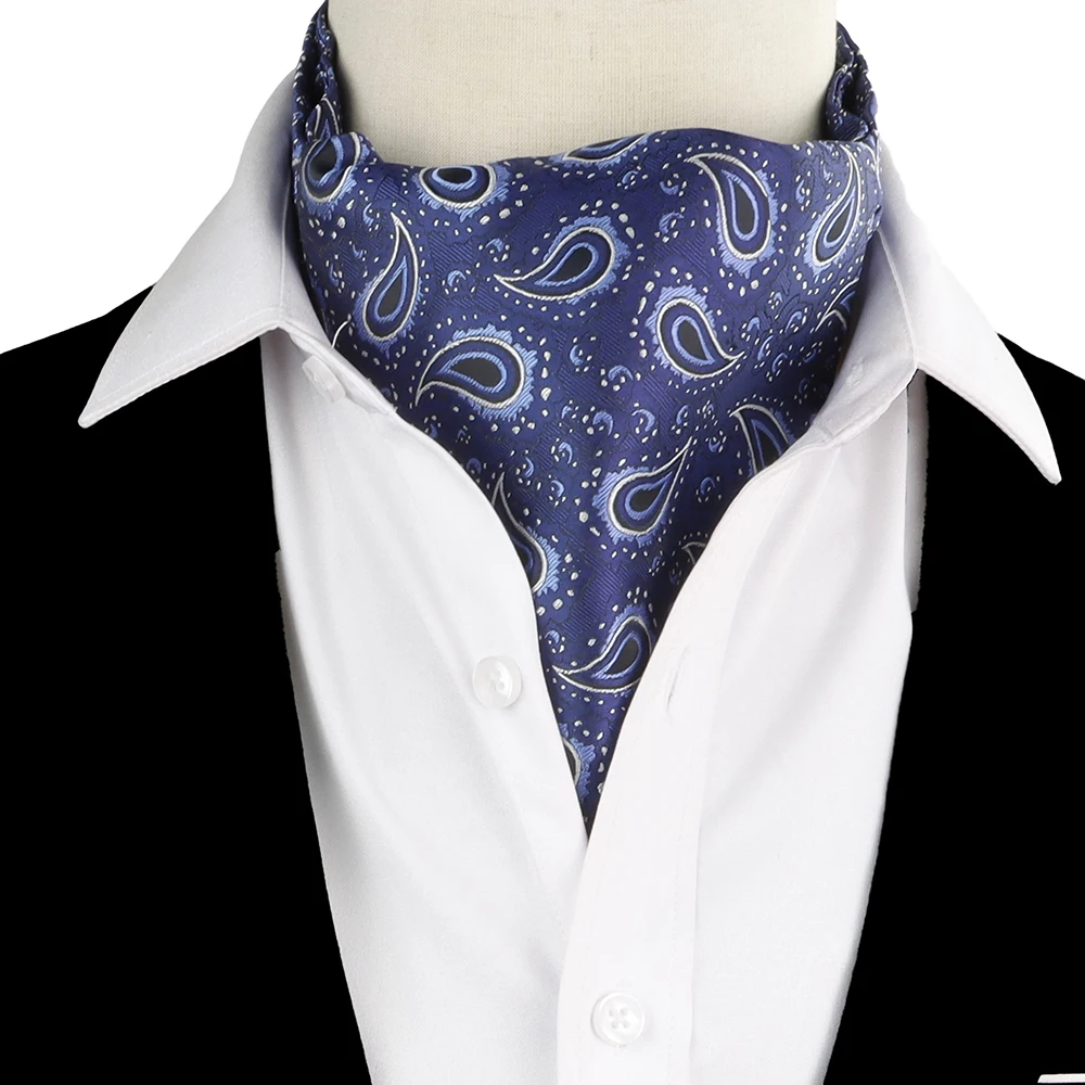 

Hot Sale Men's Cravat Scarf Vintage Jacquard Paisley Cashew British Gentleman Luxury Scarf Fit Wedding Party Business Accessory