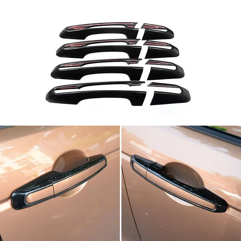 For Land Rover Range Rover Sport L494 L405 L538 L462 L550 2015-2021 Discovery 5 Glossy Black Car ABS Door Handle Cover Trim 8pcs