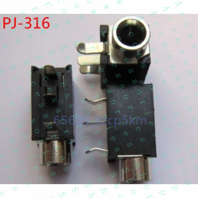 PP+ 20Pcs 3.5mm Female Audio Connector 3 Pin DIP Headphone Jack Socket PJ-316