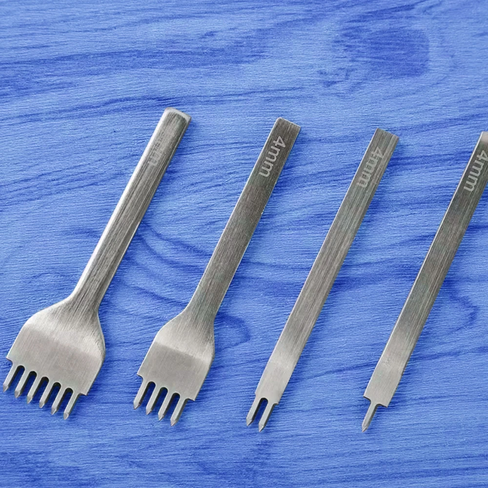 

Basic Leather Craft Tool Diamond Pricking Iron Stitching Leather Chisel Hole Punch Tool 3/4/5/6mm 1-2-4-6 Teeth LK-AA265