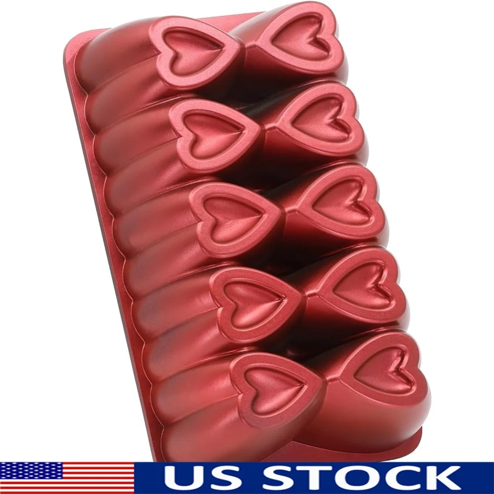 

Heart Shaped Non-Stick Cast Aluminum Cake Pan 10 Cup Fluted Baking Mold Perfect Celebrations and Mother's Day Gifts