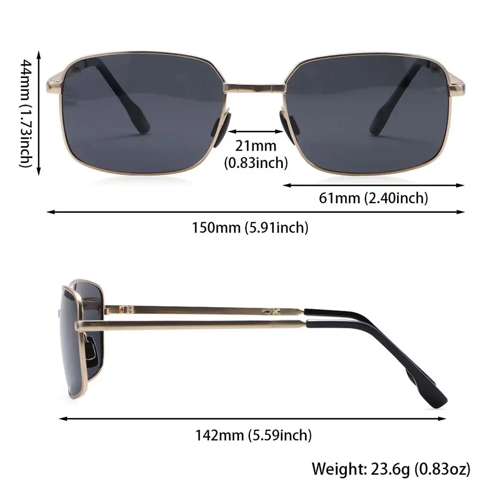 Gafas de sol polarizadas plegables fotocromáticas con marco metálico - imagen 4