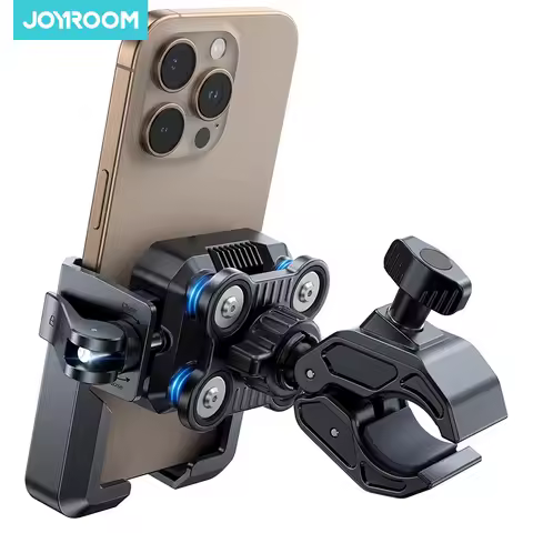 Joyroom Motorcycle Phone Mount Holder Dual Vibration Dampener Universal Bike Bicycle Phone Mount for 4.7''-7'' Phones