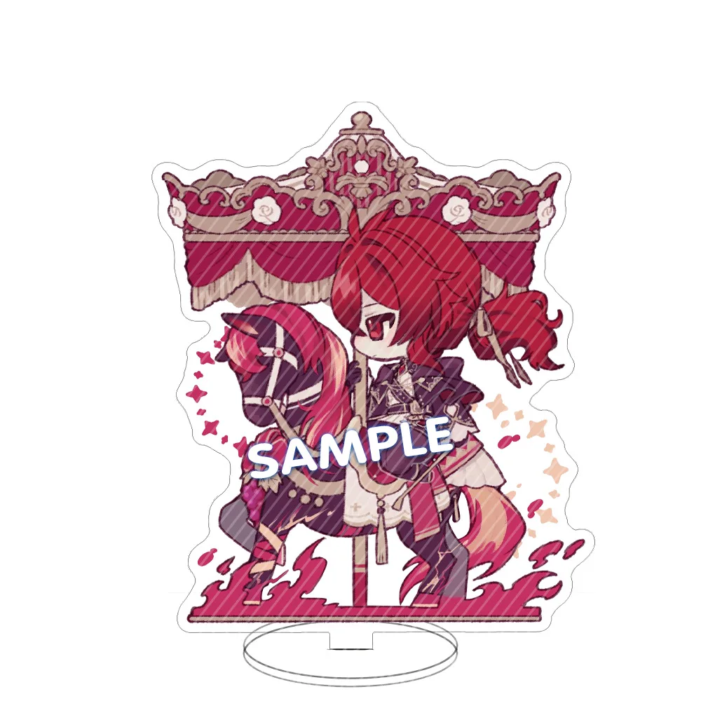 Anime Game Figure Acrylic Stand The Circus Zhongli Xiao Tartaglia Kaeya Kamisato Ayato Model Plate Desk Decor Fan Gift