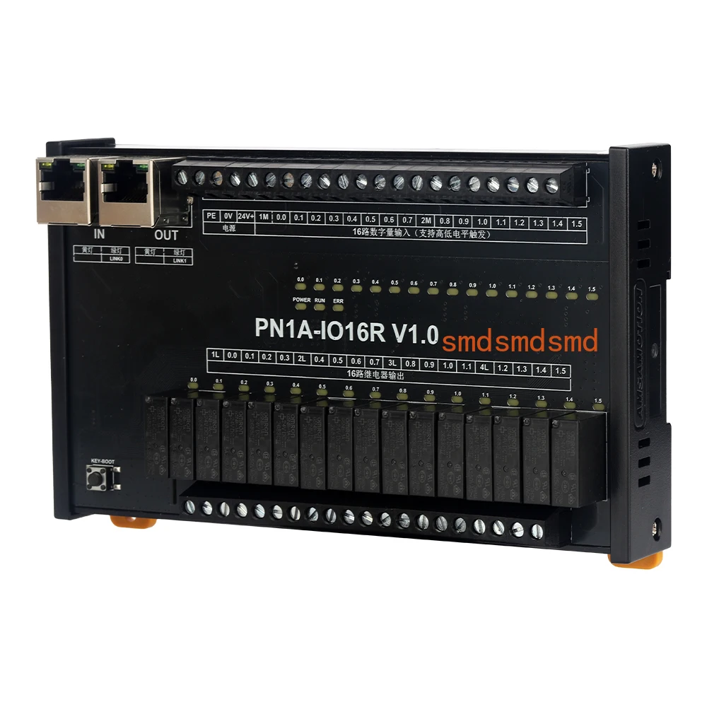 وحدة Profinet PN1A-IO16R-AM6 وحدة IO الموزعة عن بعد PN حافلة تبديل الحصول على البيانات اتصالات إيثرنت الصناعية #6