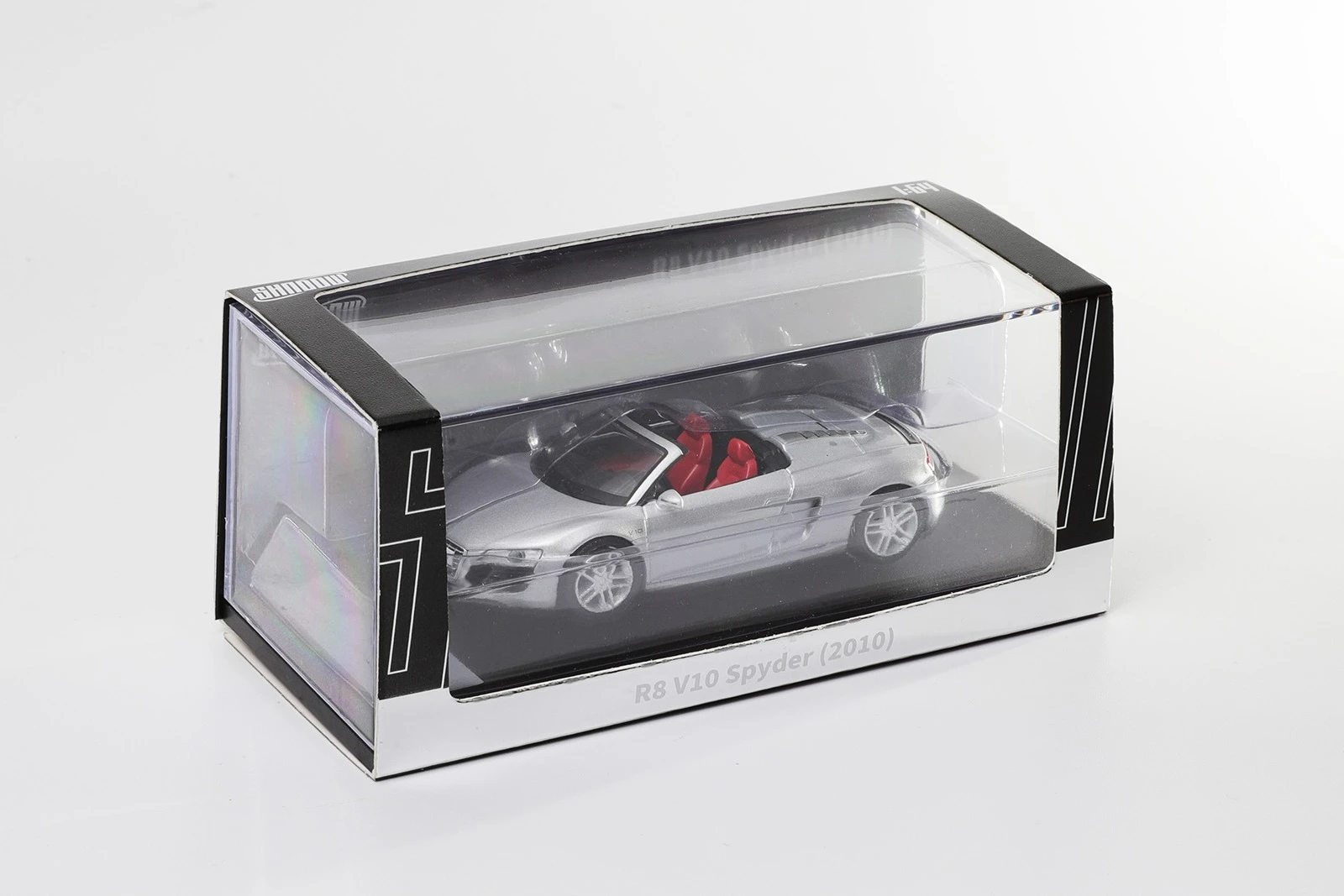 chegando-shadow-1-64-r8-v10-spyder-rosa-branco-prata-preto-diecast-modelo-carro
