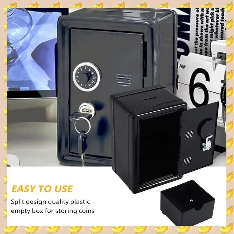 A45U Safe Box Organizer Iron Desk Decorative Box Piggy Bank Metal Mini Cabinet Money Storage Box Storage Box For Boys