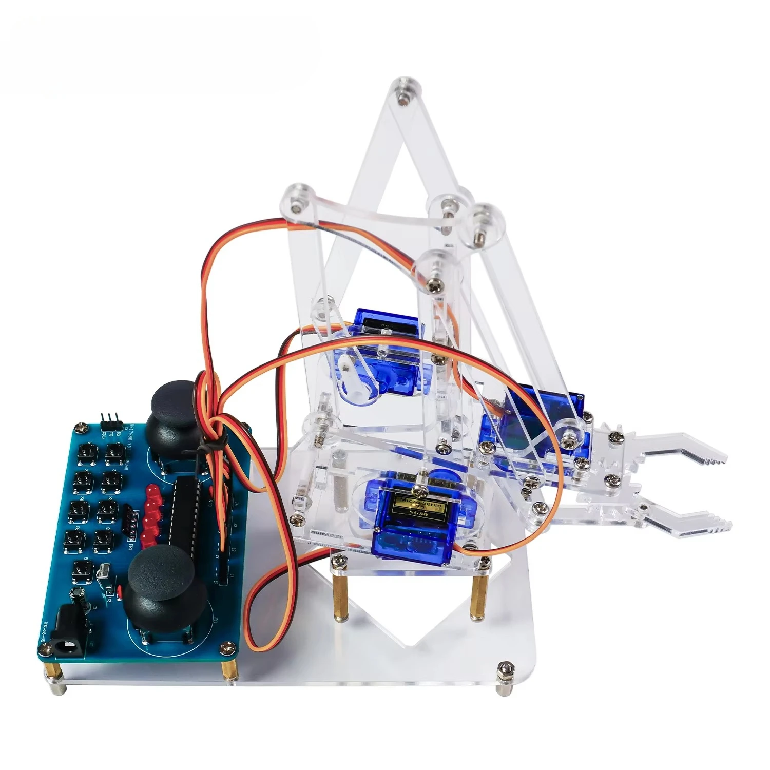 Electronic Soldering Assembly Microcontroller Robotic Arm Kit Acrylic Shell Four Degree of Freedom Robot DIY Loose Parts - view 4