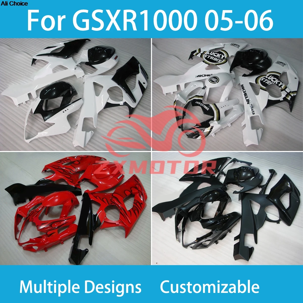 

GSXR1000 05 06, восстанавливающие обтекатели для SUZUKI K5 K6 GSXR 1000 2005 2006, комплект впрыска ZXMT, комплект обтекателей для кузова, подходит