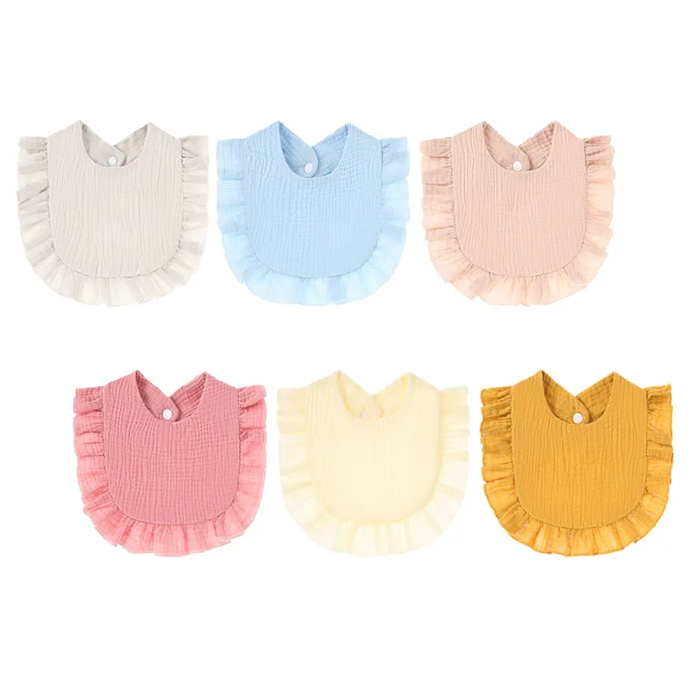 

6 pcs Baby Drool Bibs for Feeding Teething Drooling Reusable Washable Cotton Infant Toddler Boy Girl Bandana Food