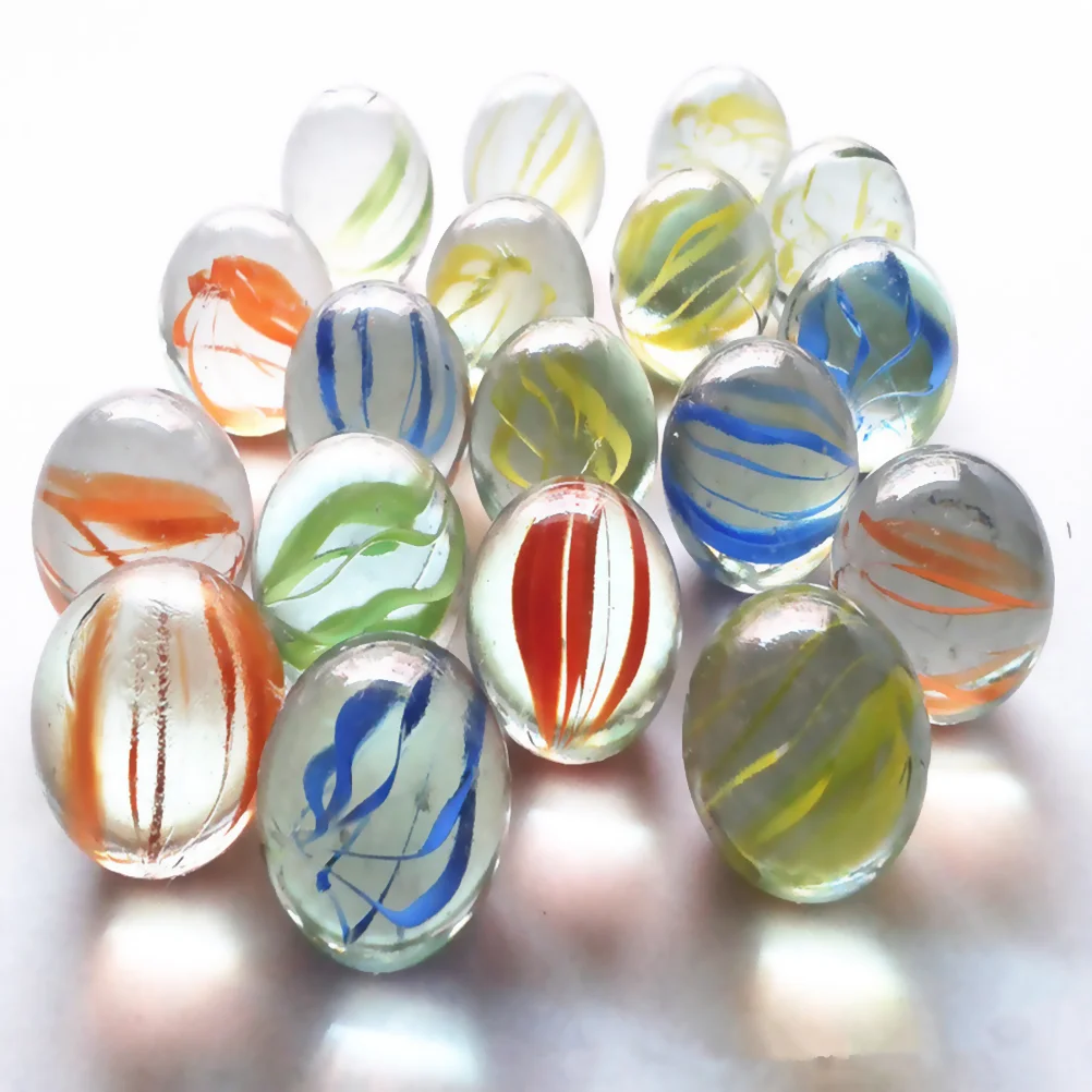 Set of 50 14MM-16MM Cats Eyes Glass Shooter & Marbles Colorful Patterned Glass Beads Balls for Kids cats eyes marbles