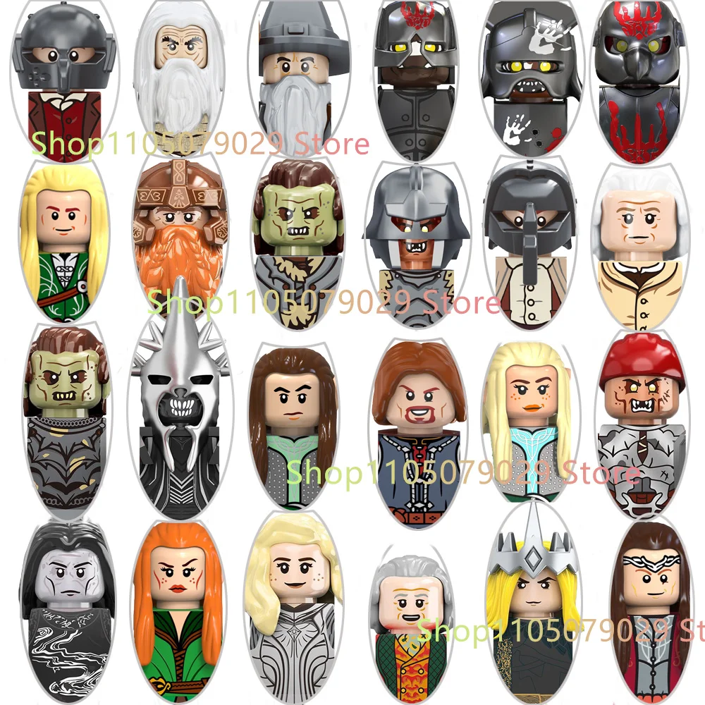 Nuevas Figuras de El Señor de los Anillos, Modelo Sauron, Goblin, Gandalf, Uruk-hai, Figuras de Acción, Bloques de Construcción, Juguetes para Niños, Regalos