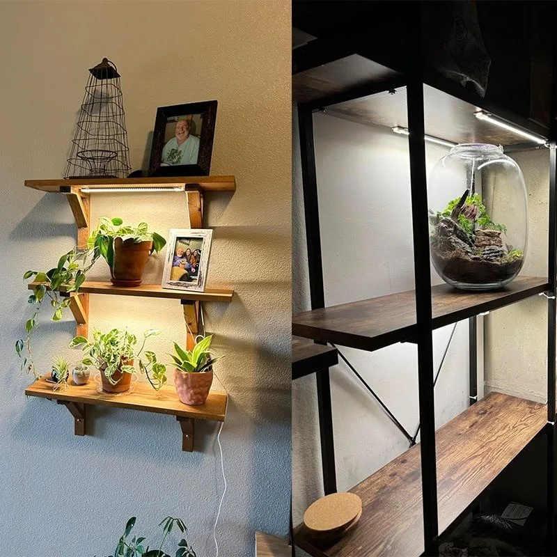 USB 5V LED Grow Light Strip Full Spectrum Phytolamp Indoor Hydroponics Auto Cycle Timer 10-Level Dimming for Succulents Seedling