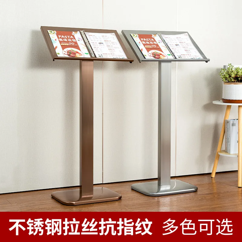 Sales Office Contract Publicity Rack Menu Display Rack Vertical Information Rack Hotel Restaurant Front Desk Recipe Turning Page