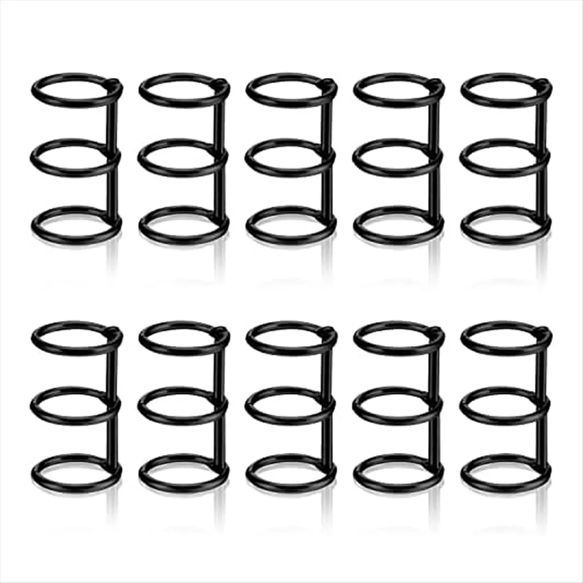 BHBL 3-Rings Book Rings Metal Loose Leaf Binder Rings Binding DIY Photo Album/Notebook/Round Circle Calendar, 10PCS