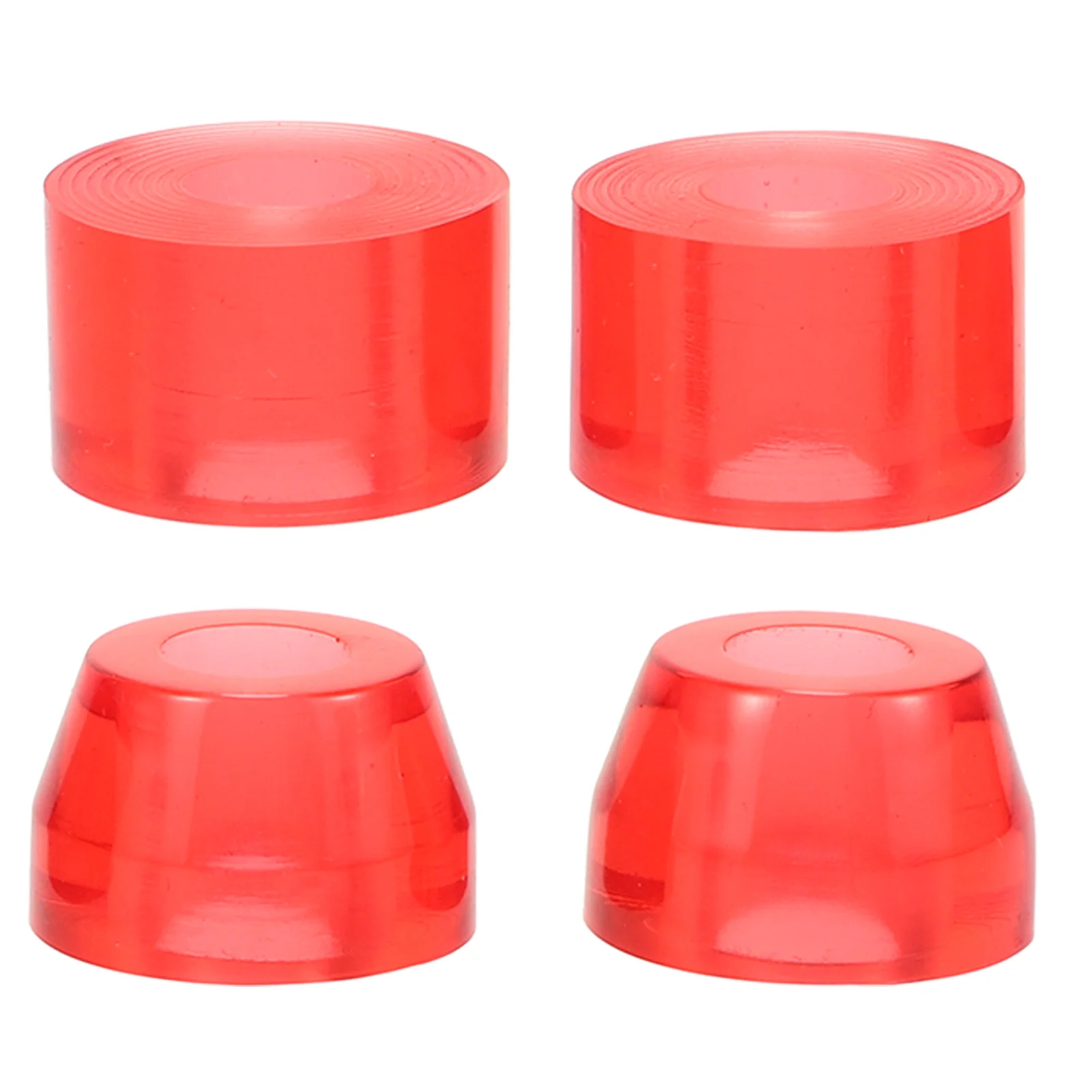 

4 Pcs Skateboard Shock Pad Outdoor Skateboarding Supply Conical Pu Rubber Bushings Red Pads