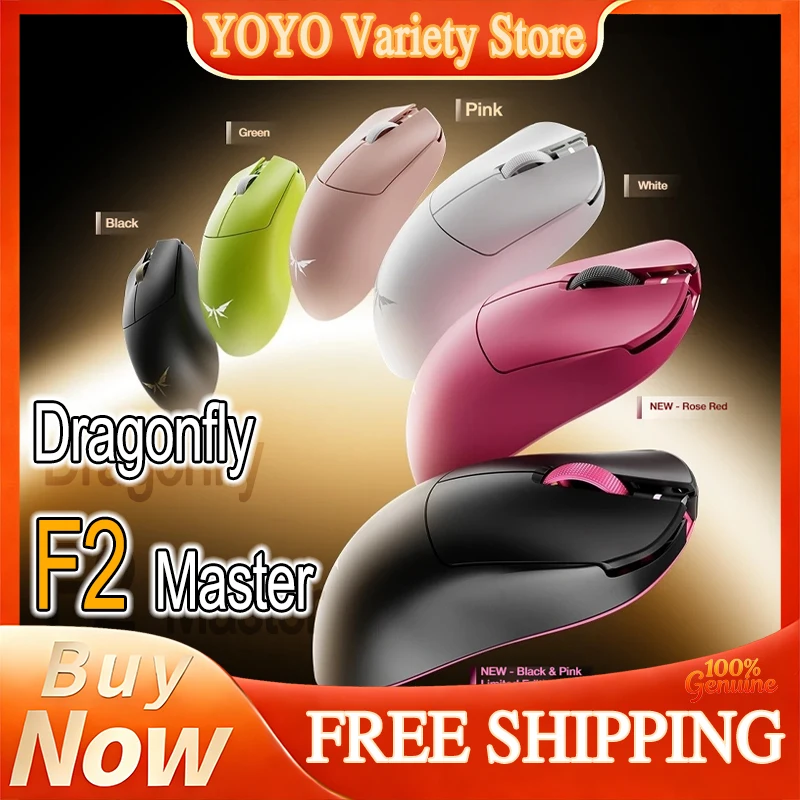 

Беспроводная игровая мышь VGN Dragonfly F2 Master Tri Mode, легкая, с длительным временем автономной работы, датчиками Paw3395/Paw3950, частотой опроса 8K, для ноутбуков