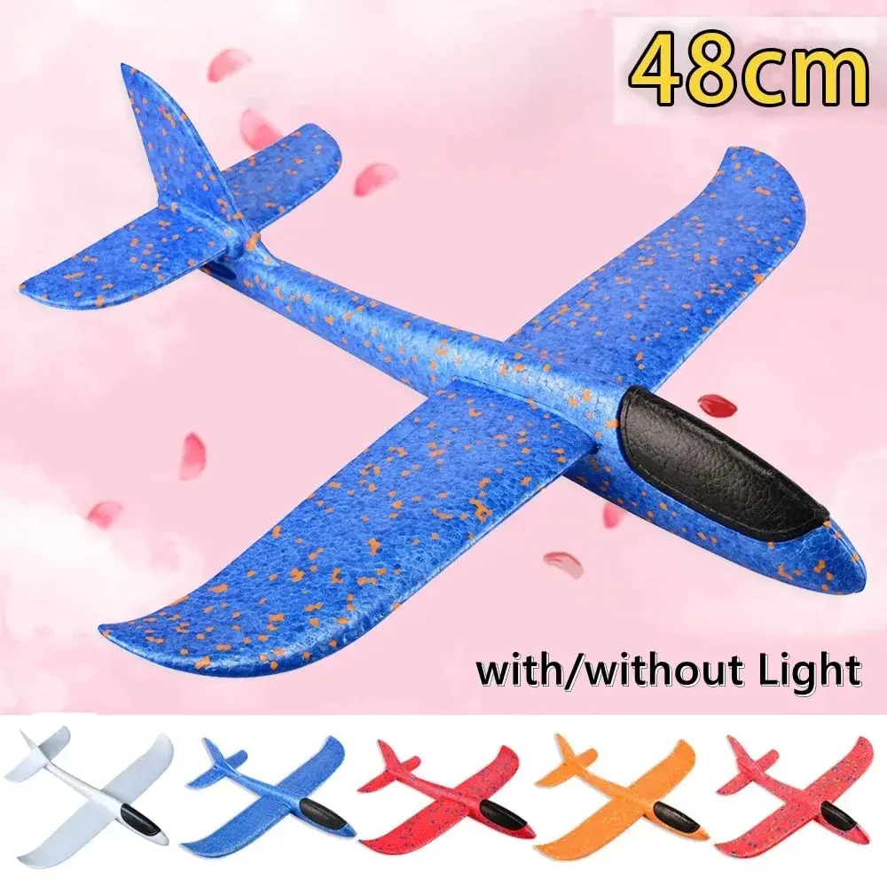 Large Foam Plane Glider Hand Throw Airplane Inertial EPP Bubble Planes Outdoor Launch Kids Toys for Children Boys Gift