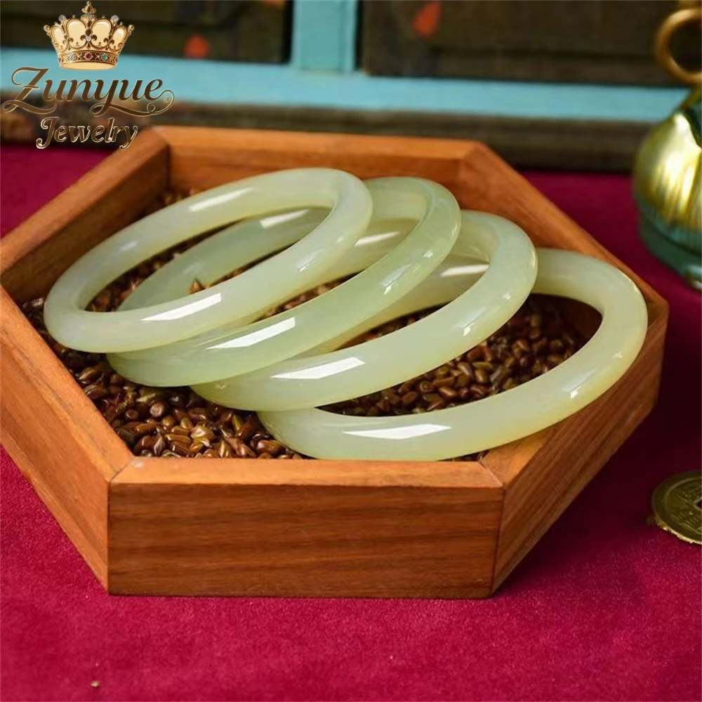 

Натуральный нефритовый браслет Hetian Lake Green Jade, роскошные качественные ювелирные изделия, модные украшения, бестселлер, изысканный популярный элегантный шарм