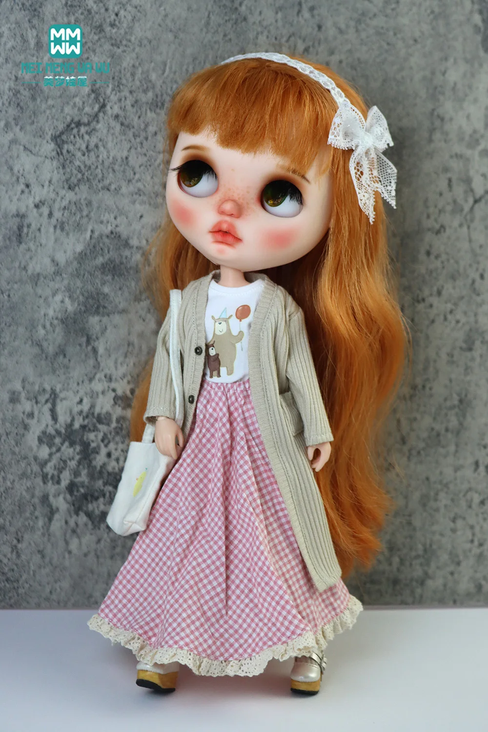 

Мини-модная клетчатая расклешенная юбка подходит для Blyth amazon OB22 OB24, игрушки в подарок