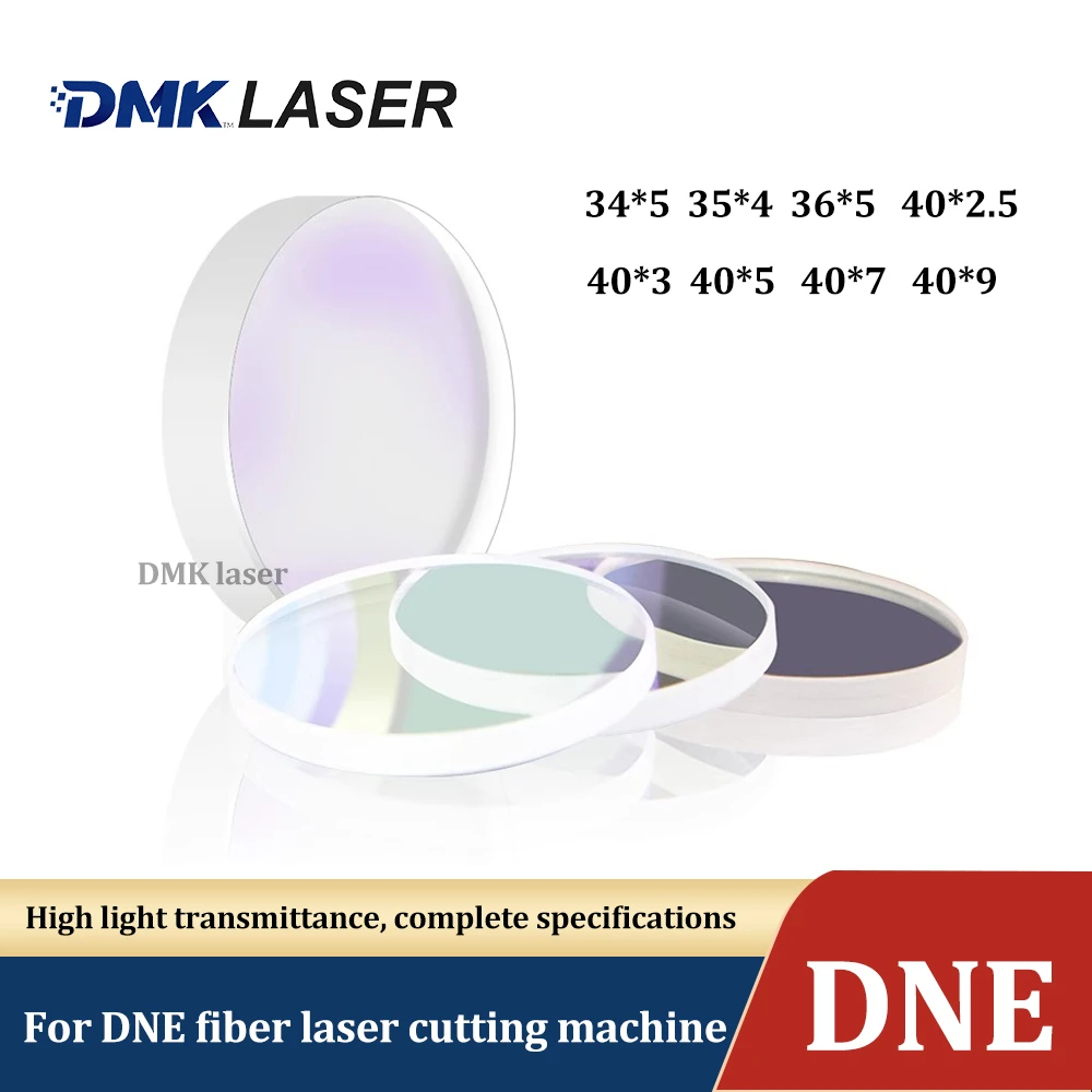 Lentilles de protection pour tête de découpe laser DNE 34*5mm 35*4mm 36*5mm 40*2.5 40*3 40*5 40*7 40*9 pour machine de découpe laser DNE