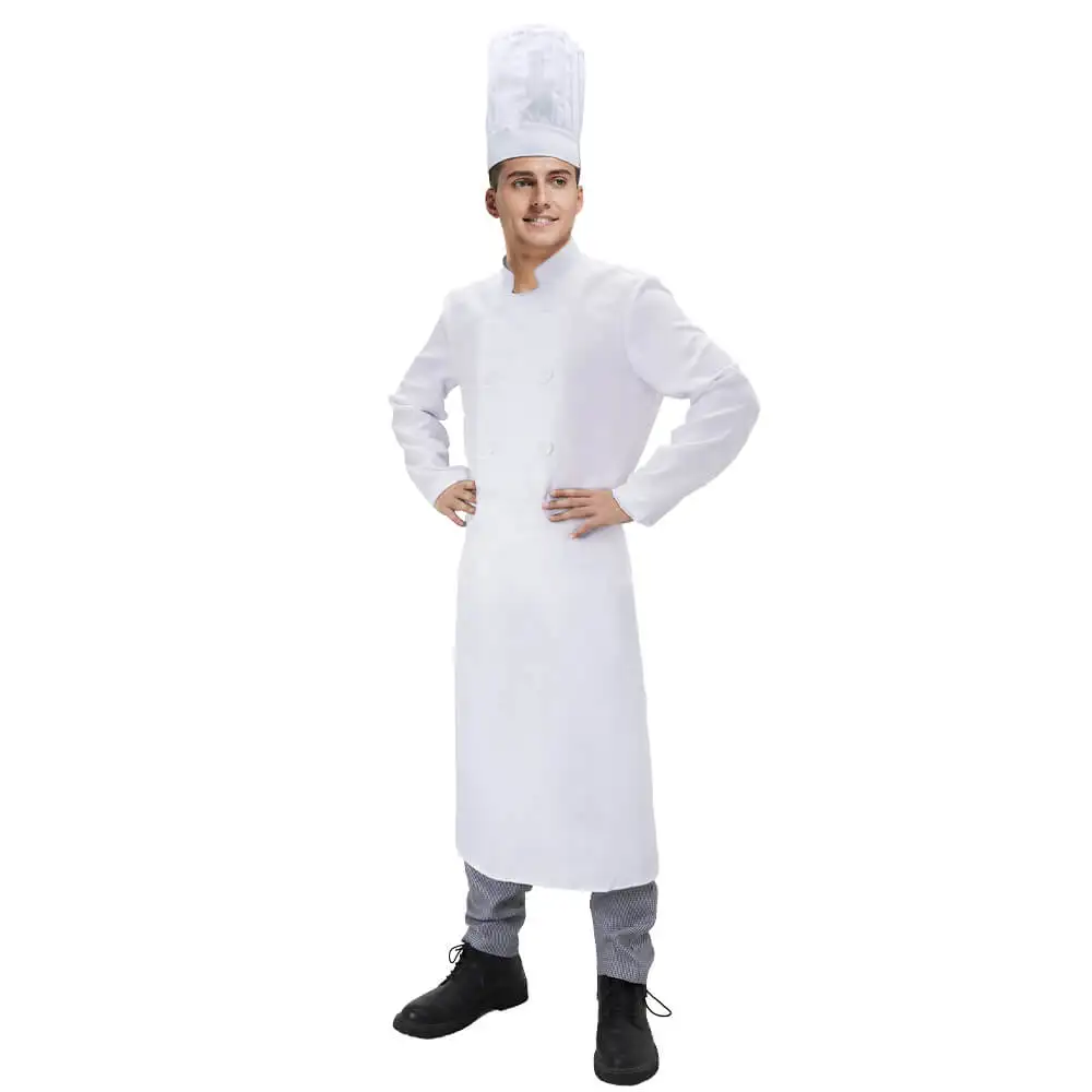 

Men's Alfredo Linguini Chef Uniform Cosplay Costume Moive Character Halloween Outfits