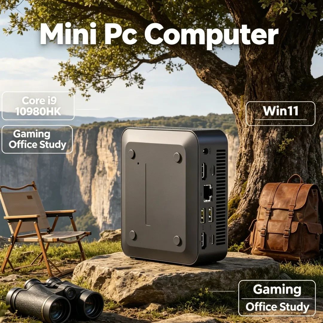 

Core I9 10980HK Modern Mini PC Win11 Pocket Desktop 4KHD 16GB 32GB RAM 1TB 2TB SSD WiFi 6 Gaming Home Office PC