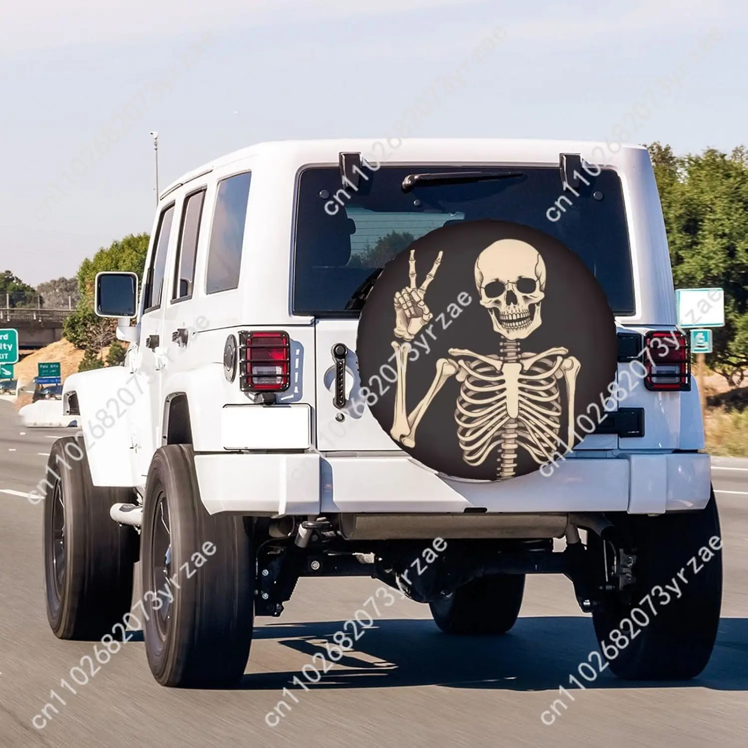 

Skull Skeleton Various Models Spare Car Tire Cover Sand Dust Prevention Protect Wind Rain Tire Cover Sturdy Durable Tire Covers