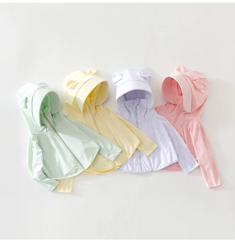 0-3Y Baby Clothes Summer Sun Protection Jacket Infant Hooded Shirt Thin Quick Coat Dry Kids Boys Girls Air Conditioning Top