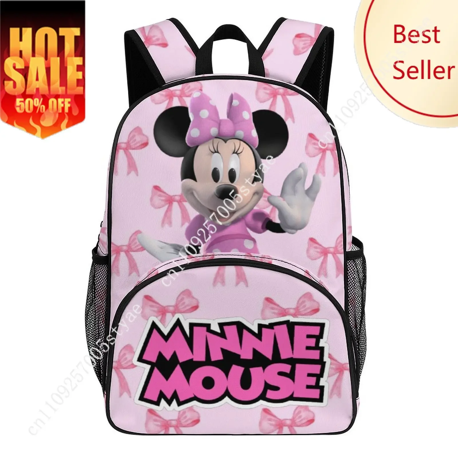 

Minnie Mouse Large Capacity Backpack Disney Cartoon Decorate Fabric Bags Design Your Photo Logo Text Party Holiday Custom Gifts