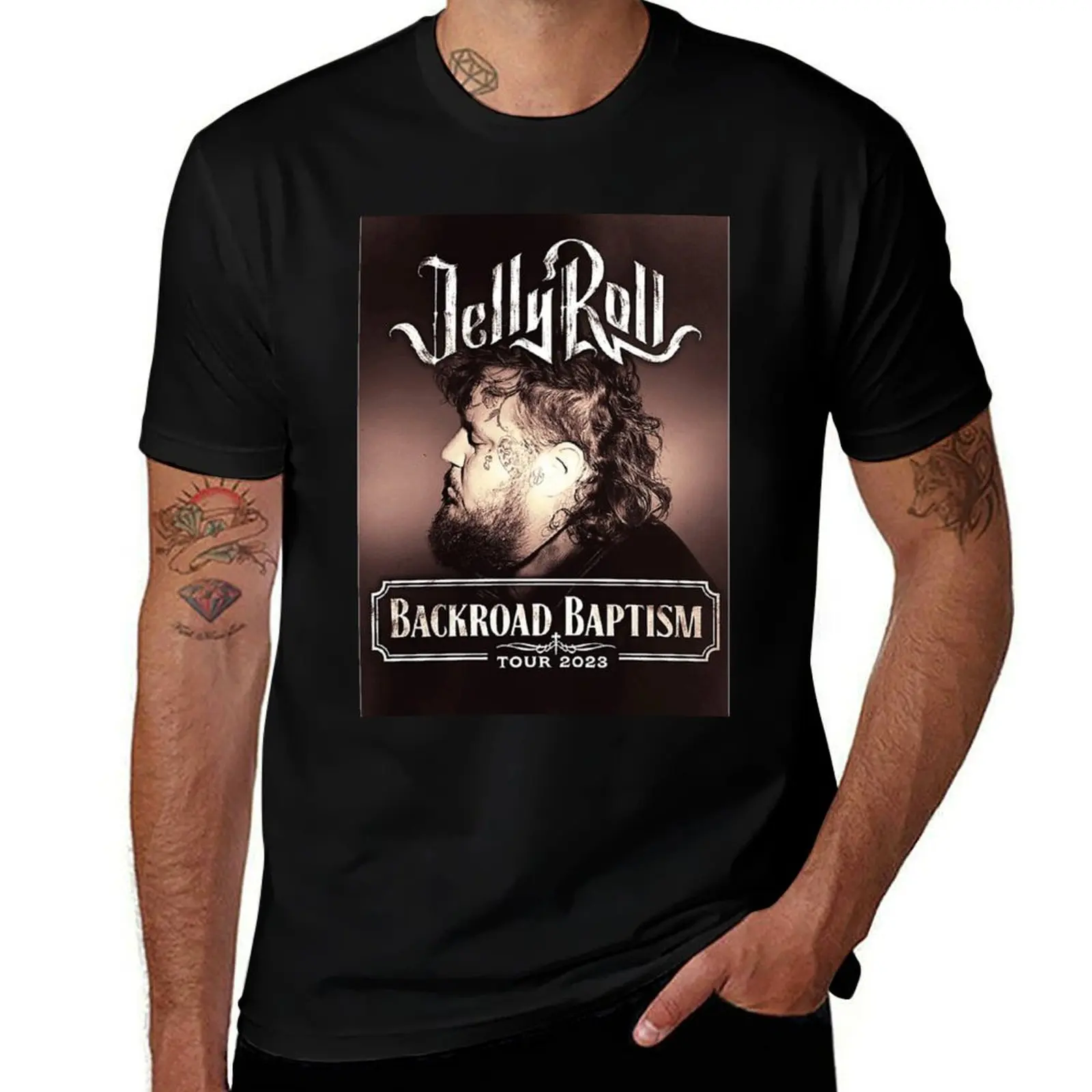 Backroad Baptism Our, Jelly Roll Our, Jelly Roll T-Shirt summer top korean fashion Men's t shirts