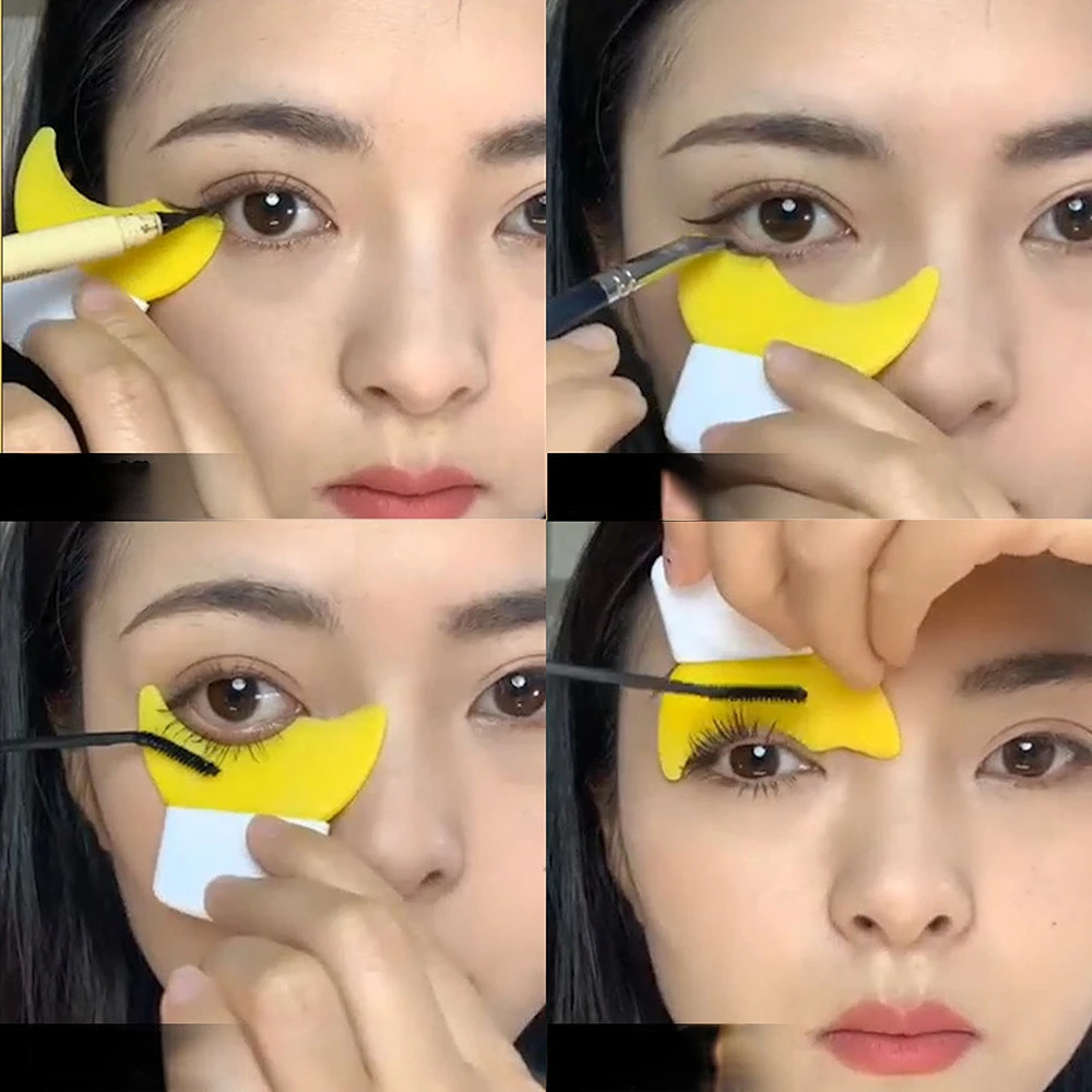 Magic Eyeliner Stencils แต่งหน้า Assist Helper สำหรับผู้หญิงเริ่มต้นอายไลเนอร์ท่องเที่ยวบัตรแม่พิมพ์ Eye Shadow Make Up เครื่องมือความงาม