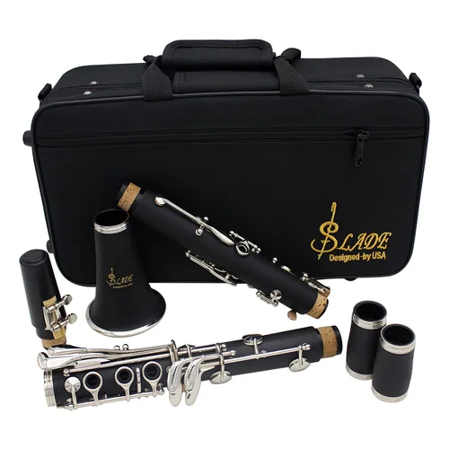 Clarinete SLADE Bb de 17 teclas, instrumento de viento de madera profesional, instrumento de viento de madera, clarinete Tenor con caja, piezas de instrumentos musicales de caña
