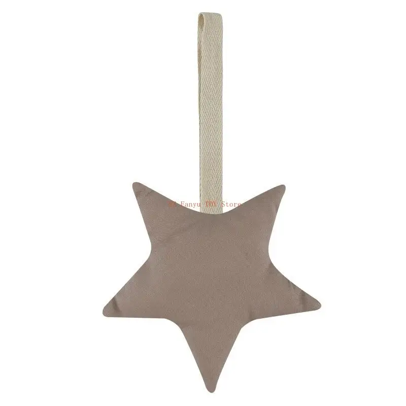 96GC الطفل هوة كليب سلسلة قلادة لينة القطن على شكل نجمة مهديء حامل ديكور الدمية الحلمة معلقة حلية