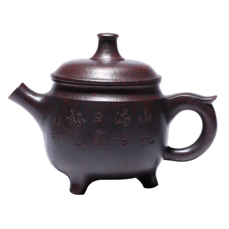 

Chinese Retro Yixing Firewood kiln change tea pot purple clay filter teapots Handmade Tea set beauty kettle customized 290ml