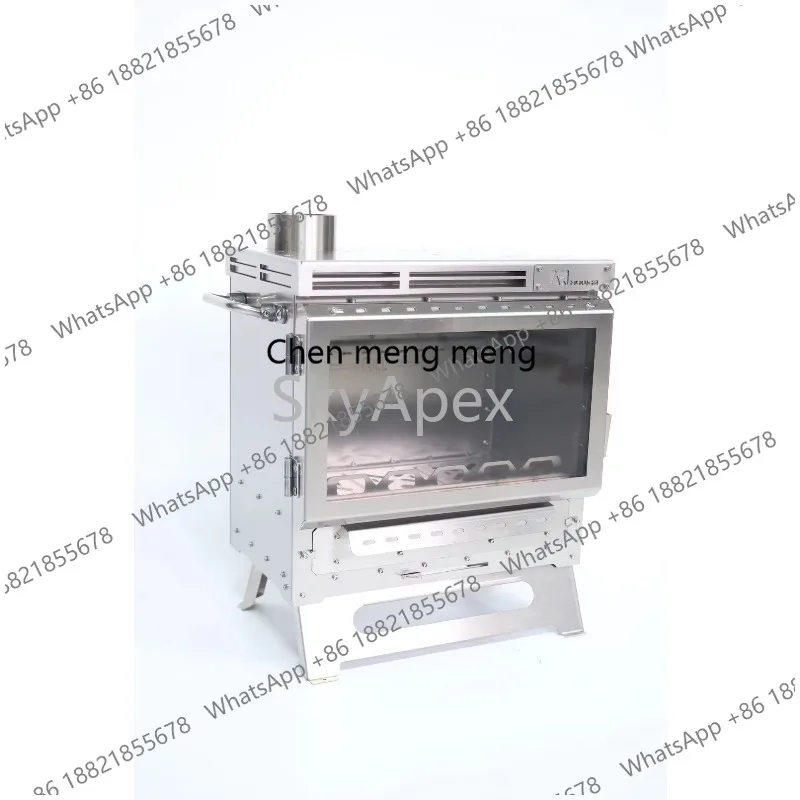 

Durable Stainless Steel Outdoor Wood Burning Stove - Portable Camping Barbecue Cookware with Tent Heating & Cooking Capability