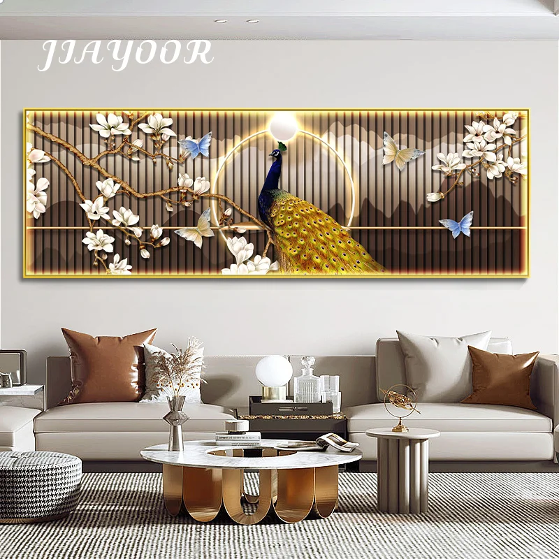 Home Goods Bathroom Decor - 新しい中国風の LED 装飾絵画家の装飾リビングルームの寝室のソファの背景壁良い象徴壁画ライト