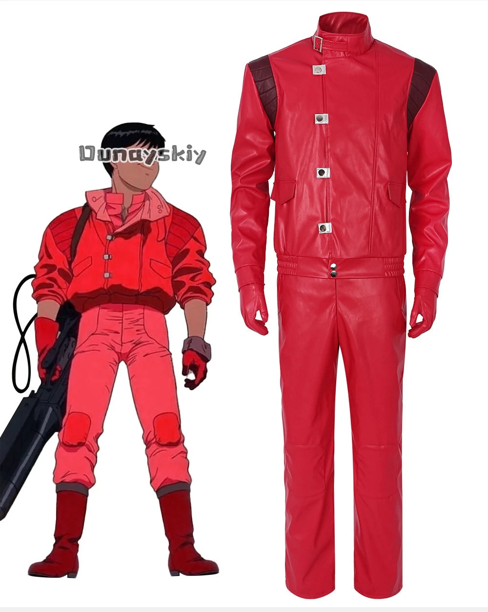 Shotaro Kaneda Cosplay Costume Full Set PU Red Motorcycle Uniform Halloween Party Uniform Fancy Cosplay Outfits Anime AKIRA view 3