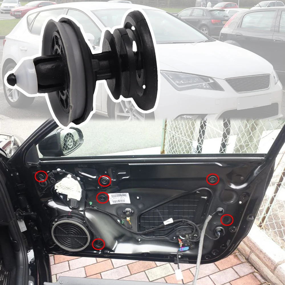 Do SEAT Leon Mk3 5F 2020 2019 2018 2017 2018 - 2012 Klipsy do paneli drzwi samochodowych Wewnętrzne elementy złączne Nity mocujące Akcesoria