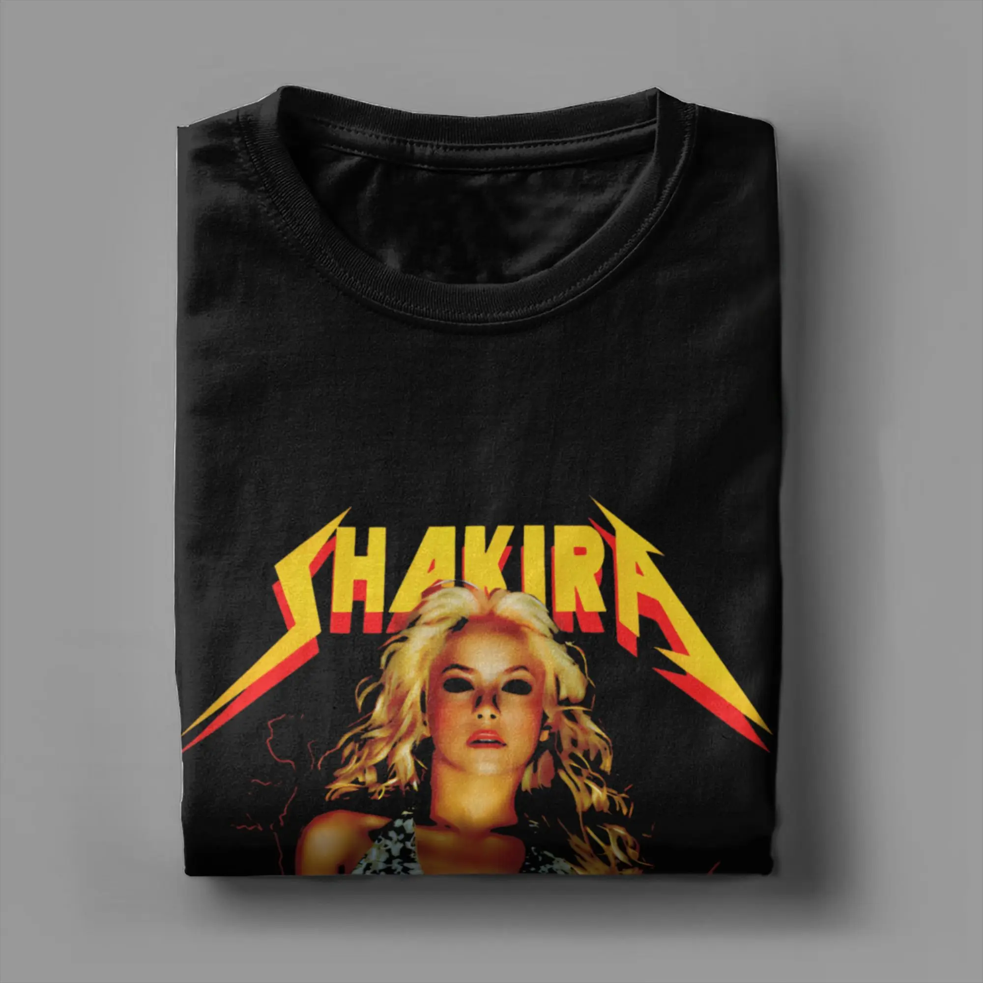 Shakira Colombian Singer Cotton T-Shirt For Men Summer  Vintage T-Shirts Harajuku Tee Shirt Big Size Custom DIY Clothing